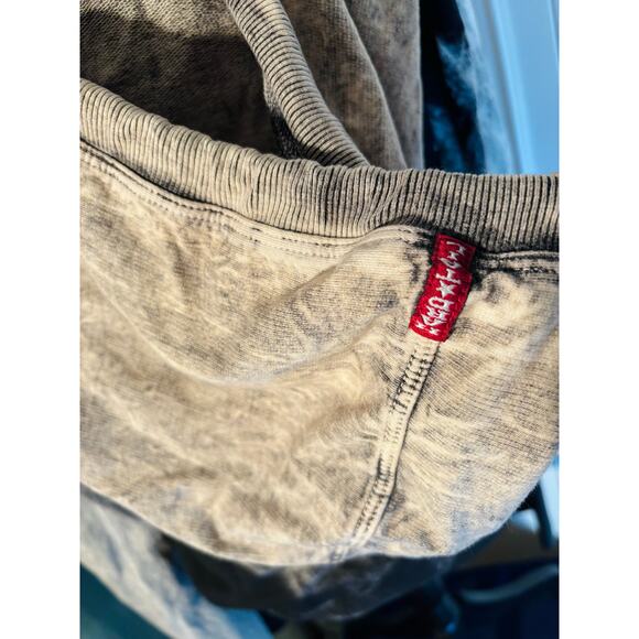 HARD TAIL FOREVER Pullover TieDye Mineral Wash V Neck Slouchy Hoodie Street Wear - Picture 6 of 10